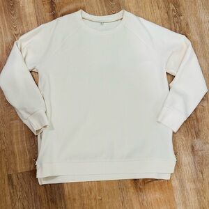 Amazon Women's Off-White/Cream Ribbed Sweatshirt (Never Worn)